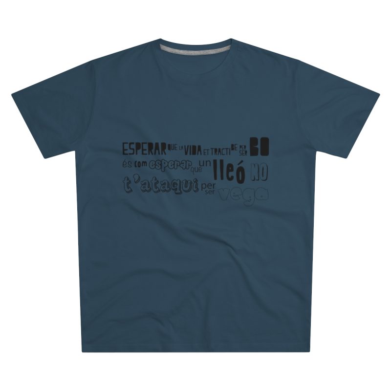 Camiseta hombre corte moderno - Azul vaquero - Lleó vegà