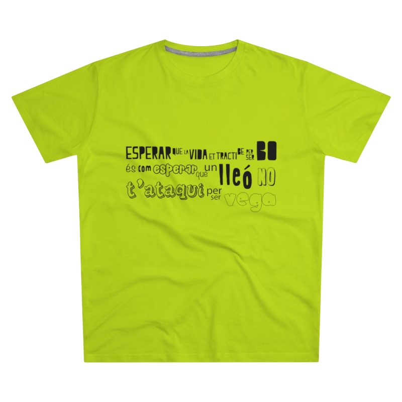 Camiseta hombre corte moderno - Verde lima - Lleó vegà