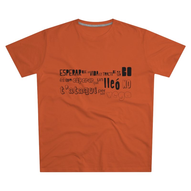 Camiseta hombre corte moderno - Naranja - Lleó vegà