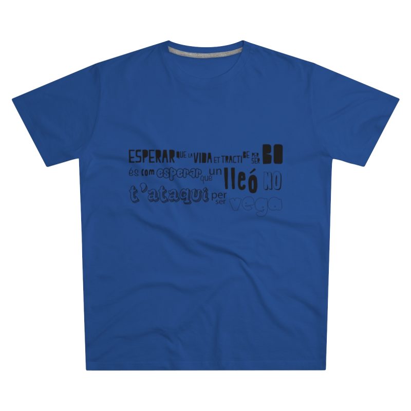 Camiseta hombre corte moderno - Azul royal intenso - Lleó vegà