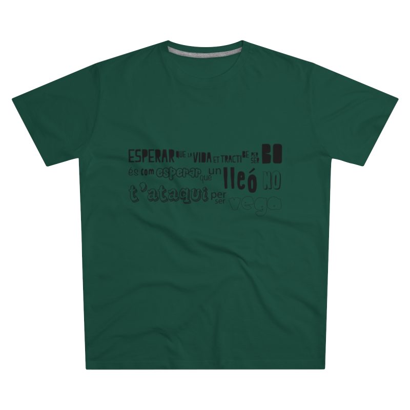 Camiseta hombre corte moderno - Verde botella - Lleó vegà