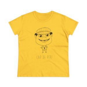 Camiseta mujer algodon medio - Amarillo margarita - Camiseta unisex Cap de Pere Cans