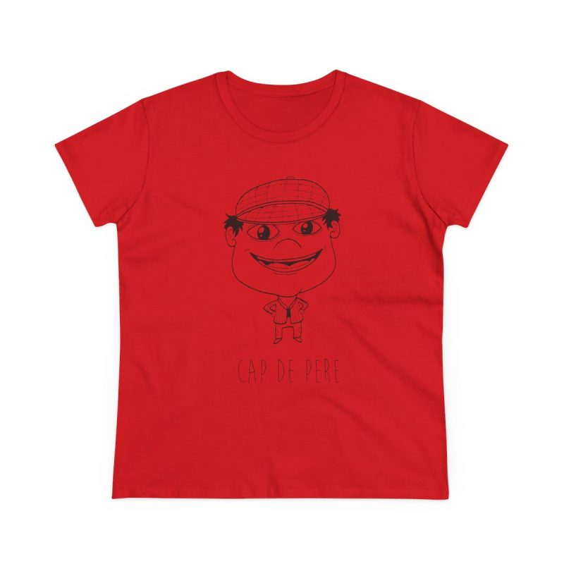Camiseta mujer algodon medio - Rojo - Camiseta unisex Cap de Pere Cans