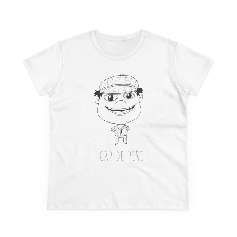 Camiseta mujer algodon medio - Blanco - Camiseta unisex Cap de Pere Cans