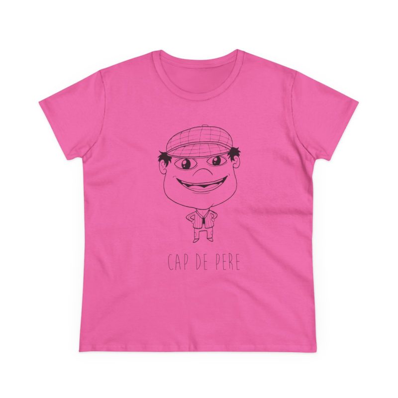 Camiseta mujer algodon medio - Rosa azalea - Camiseta unisex Cap de Pere Cans