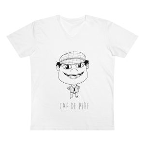 Camiseta hombre cuello de pico Presenter - Blanco - Camiseta unisex Cap de Pere Cans