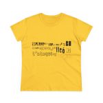 Camiseta mujer algodon medio - Amarillo margarita - Lleó vegà Camiseta mujer algodon medio - Amarillo margarita - Lleó vegà