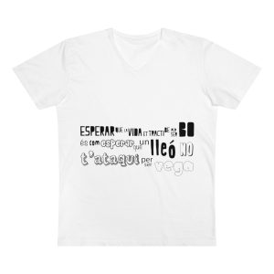 Camiseta hombre cuello de pico Presenter - Blanco - Lleó vegà