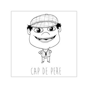 Pegatinas de vinilo cuadradas - Camiseta unisex Cap de Pere Cans