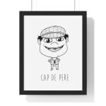 Poster enmarcado vertical - Negro - Camiseta unisex Cap de Pere Cans