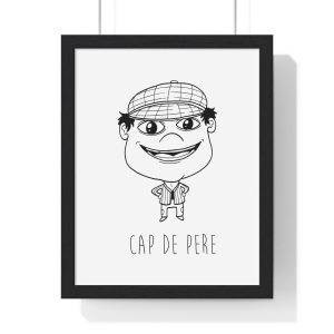 Poster enmarcado vertical - Negro - Camiseta unisex Cap de Pere Cans