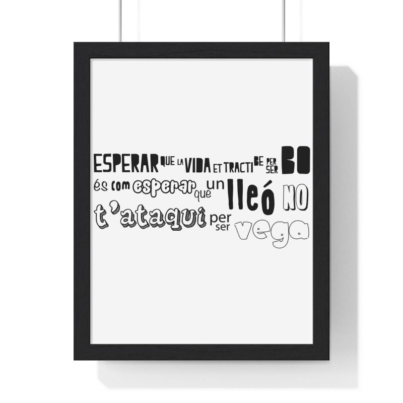 Poster enmarcado vertical - Negro - Lleó vegà Poster enmarcado vertical - Negro - Lleó vegà