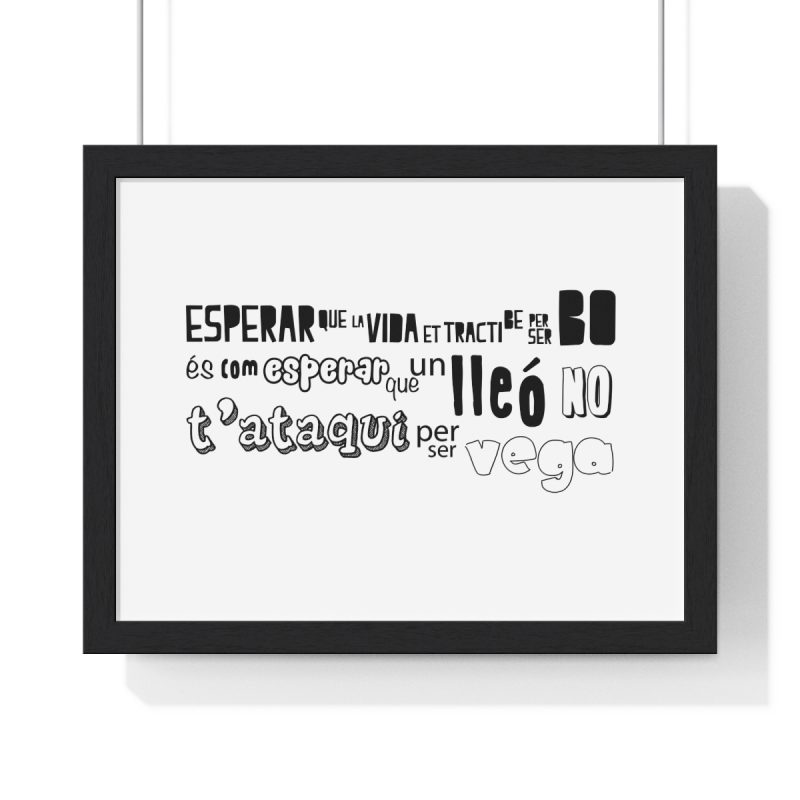 Poster enmarcado horizontal - Negro - Lleó vegà Poster enmarcado horizontal - Negro - Lleó vegà