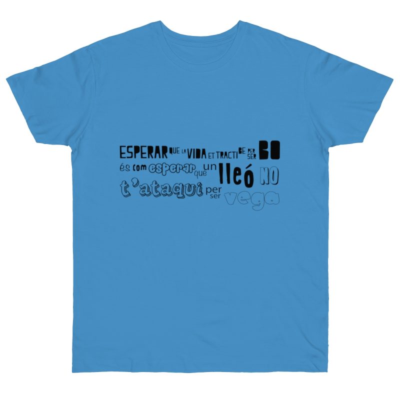 Camiseta punto liso - Azul celeste - Lleó vegà