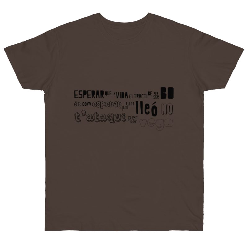 Camiseta punto liso - Marron oso - Lleó vegà