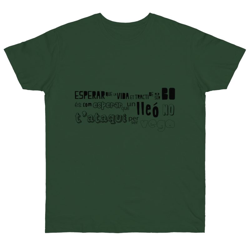Camiseta punto liso - Verde botella - Lleó vegà
