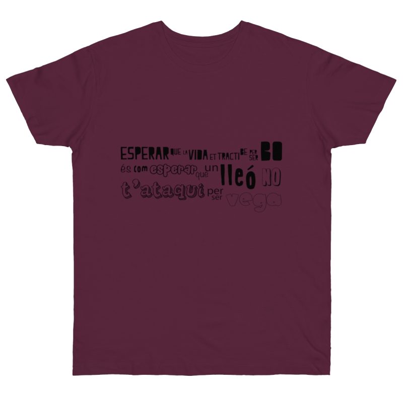 Camiseta punto liso - Burdeos - Lleó vegà
