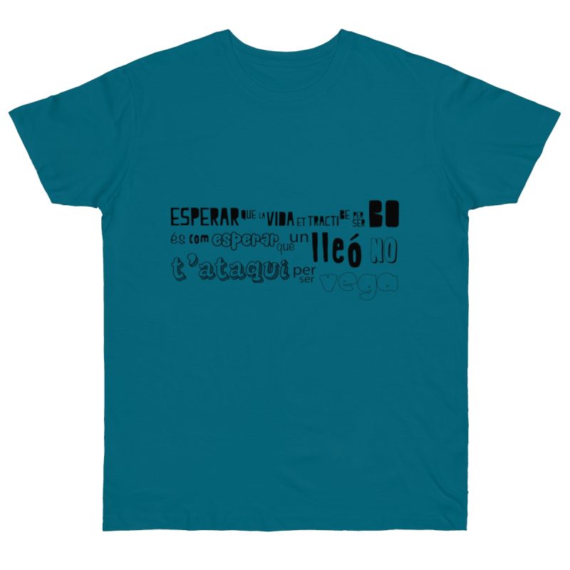 Camiseta punto liso - Azul diva - Lleó vegà