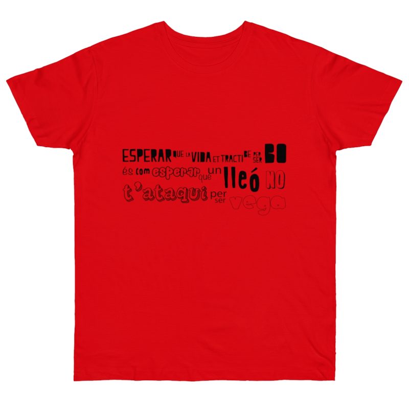 Camiseta punto liso - Rojo fuego - Lleó vegà