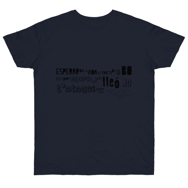 Camiseta punto liso - Azul marino - Lleó vegà