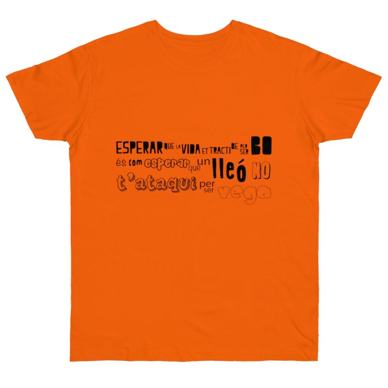 Camiseta punto liso - Naranja - Lleó vegà