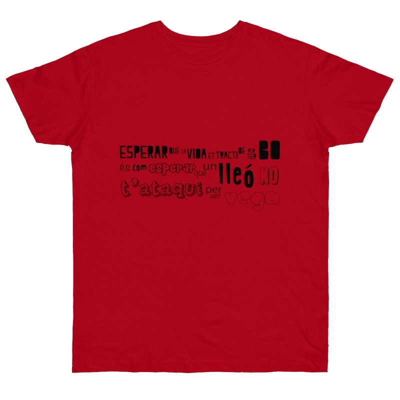 Camiseta punto liso - Rojo - Lleó vegà