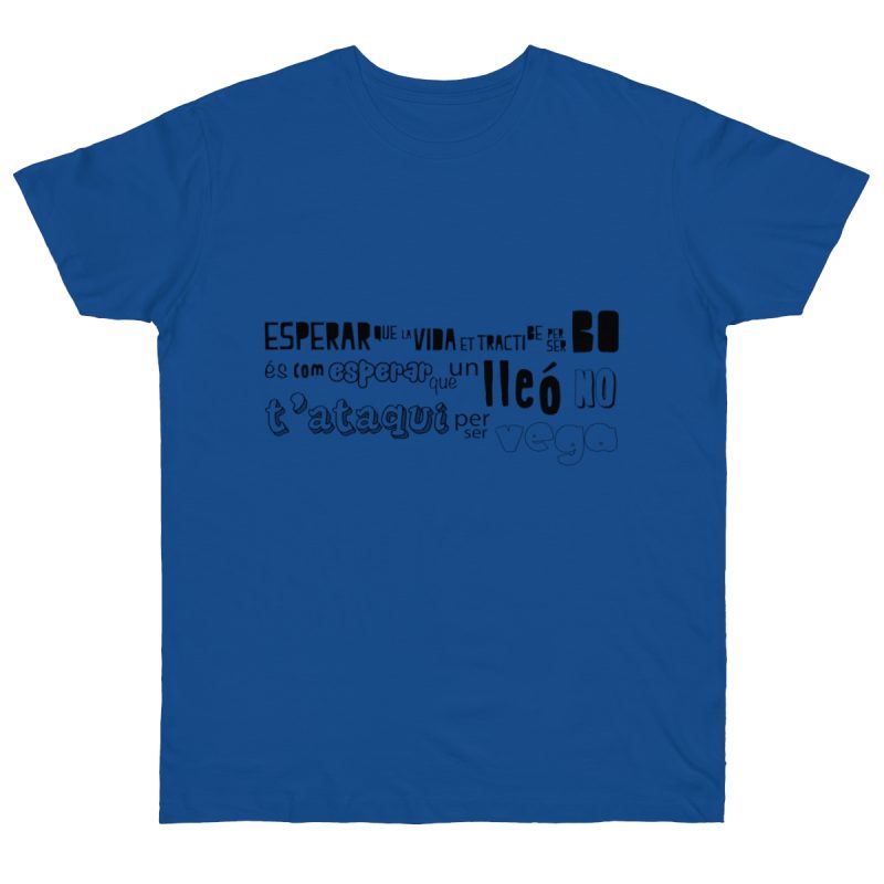 Camiseta punto liso - Azul royal intenso - Lleó vegà