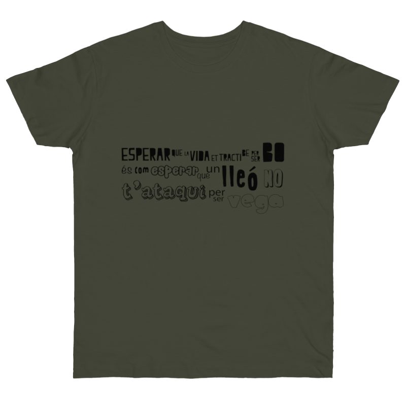 Camiseta punto liso - Caqui urbano - Lleó vegà