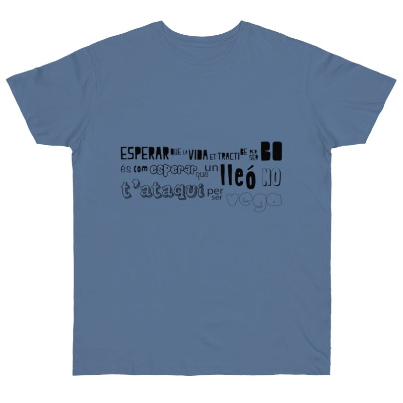 Camiseta punto liso - Azul vaquero - Lleó vegà