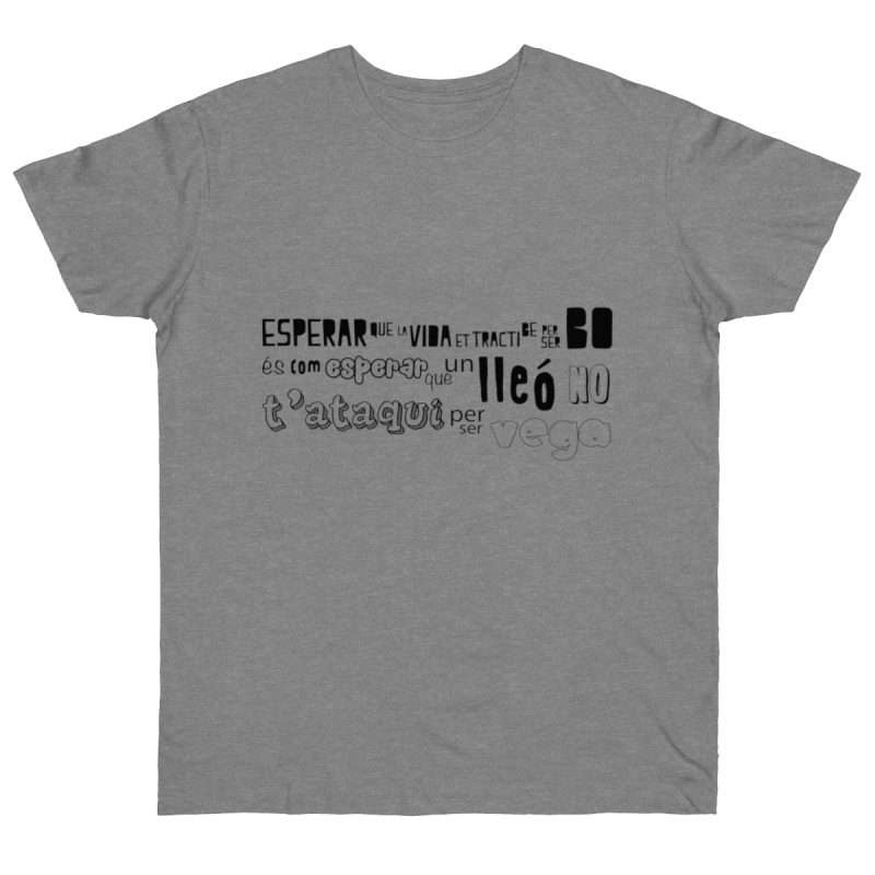 Camiseta punto liso - Gris deportivo jaspeado - Lleó vegà