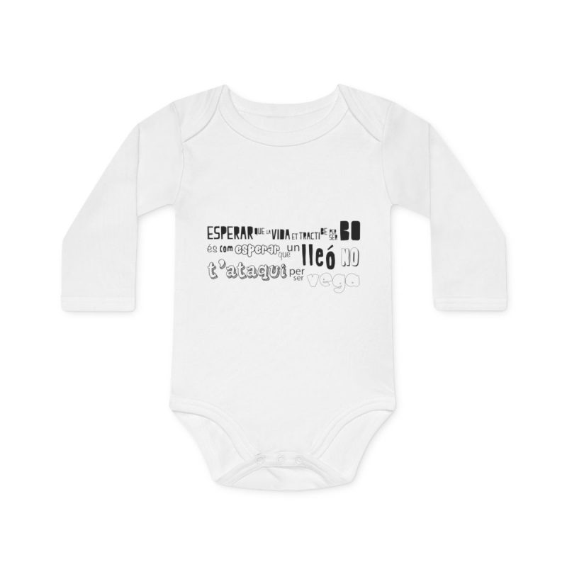 Body bebe manga larga organico - Blanco - Lleó vegà Body bebe manga larga organico - Blanco - Lleó vegà