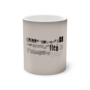 Taza magica que cambia de color - Negro - Lleó vegà