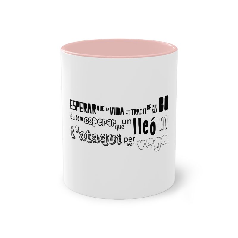 Taza bicolor - Rosa - Lleó vegà