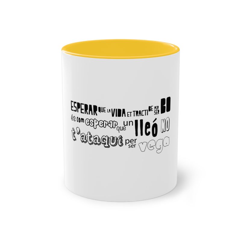 Taza bicolor - Amarillo dorado - Lleó vegà