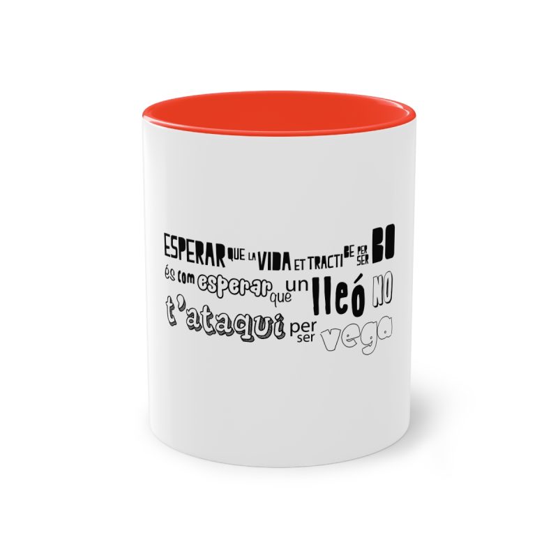Taza bicolor - Rojo - Lleó vegà