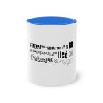 Taza bicolor - Azul Cambridge - Lleó vegà
