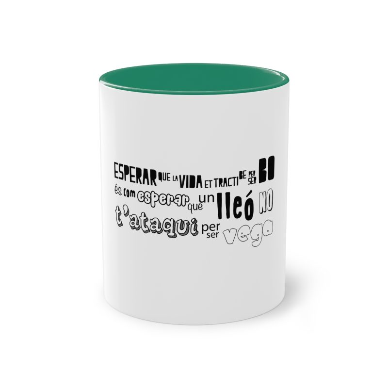 Taza bicolor - Verde oscuro - Lleó vegà