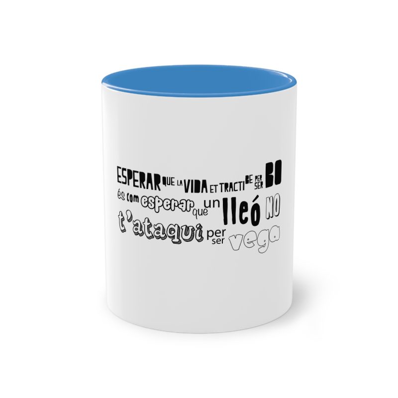 Taza bicolor - Azul claro - Lleó vegà