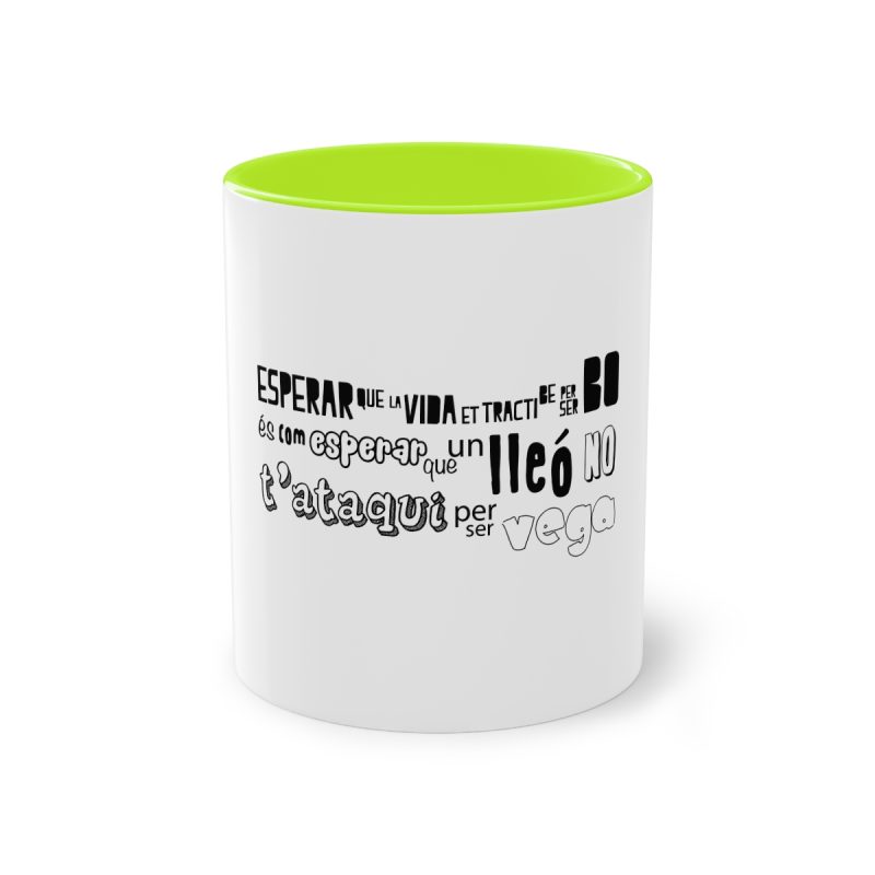 Taza bicolor - Verde claro - Lleó vegà