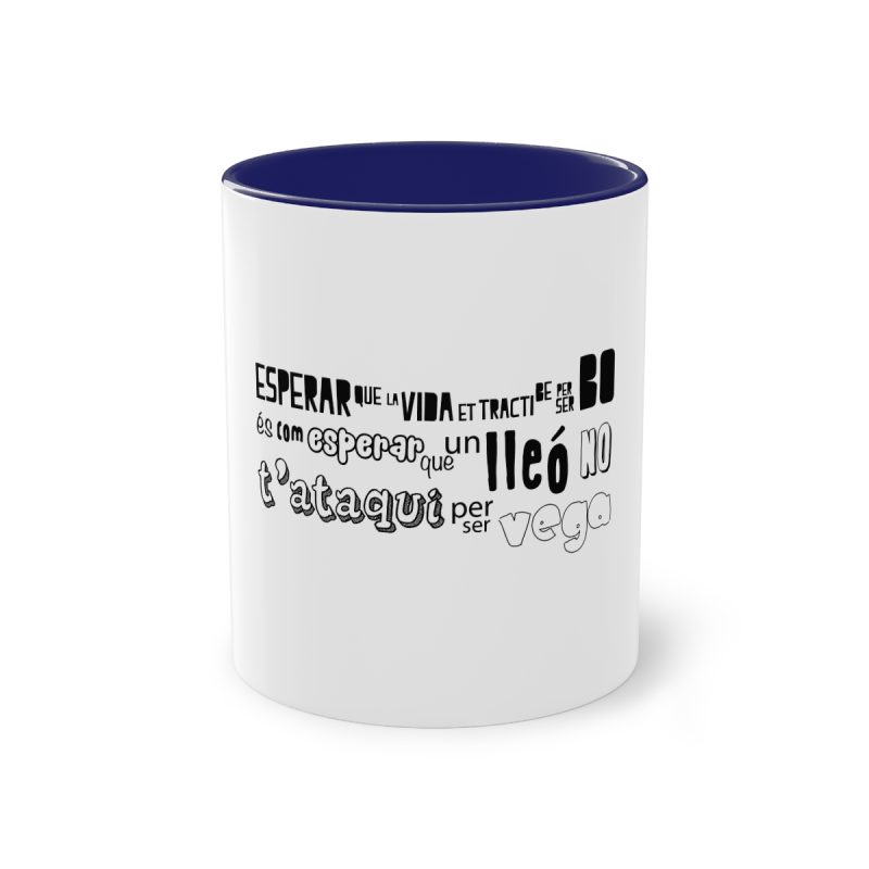 Taza bicolor - Azul oscuro - Lleó vegà