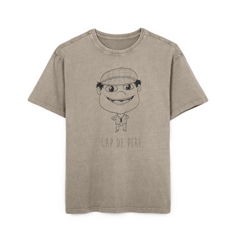 Camiseta oversize lavado acido - Caqui oscuro - Camiseta unisex Cap de Pere Cans