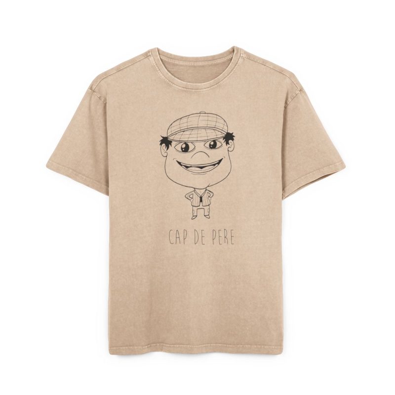 Camiseta oversize lavado acido - Beis - Camiseta unisex Cap de Pere Cans
