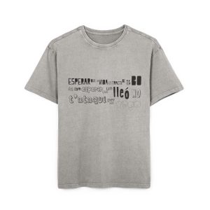 Camiseta oversize lavado acido - Gris asfalto - Lleó vegà