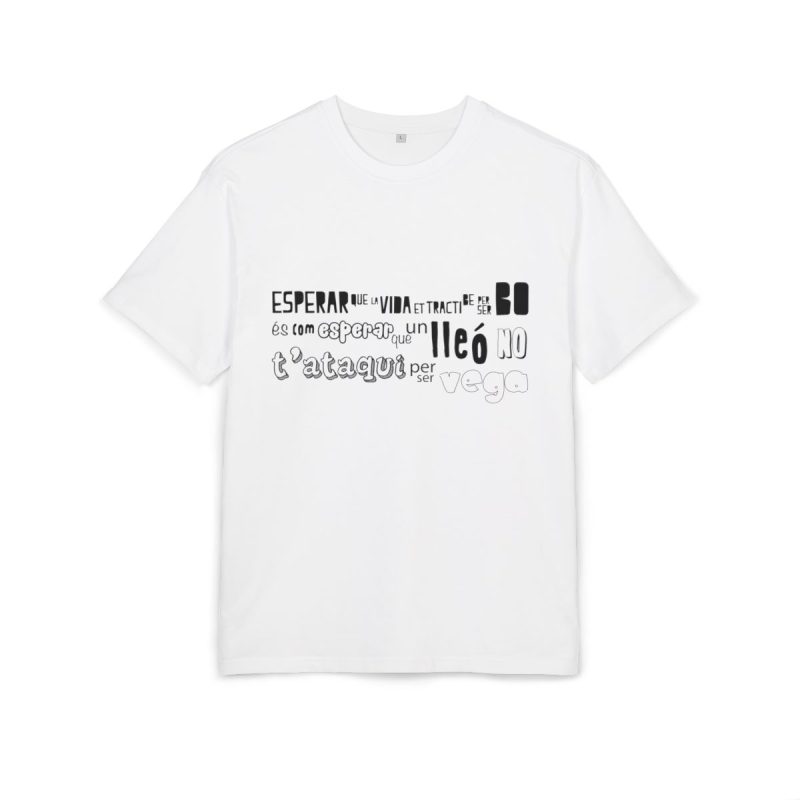 Camiseta oversize gruesa - Blanco - Lleó vegà