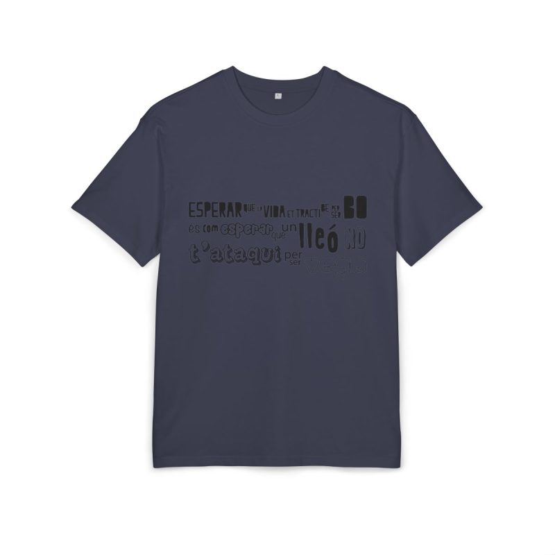 Camiseta oversize gruesa - Azul marino - Lleó vegà