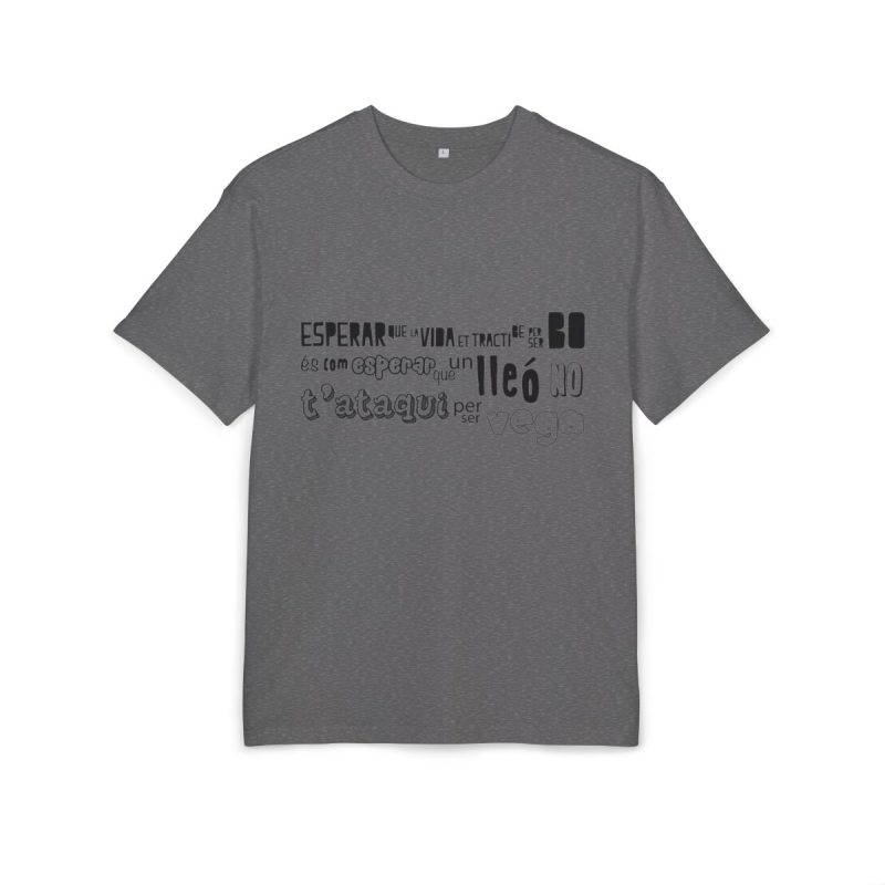 Camiseta oversize gruesa - Gris marengo jaspeado - Lleó vegà