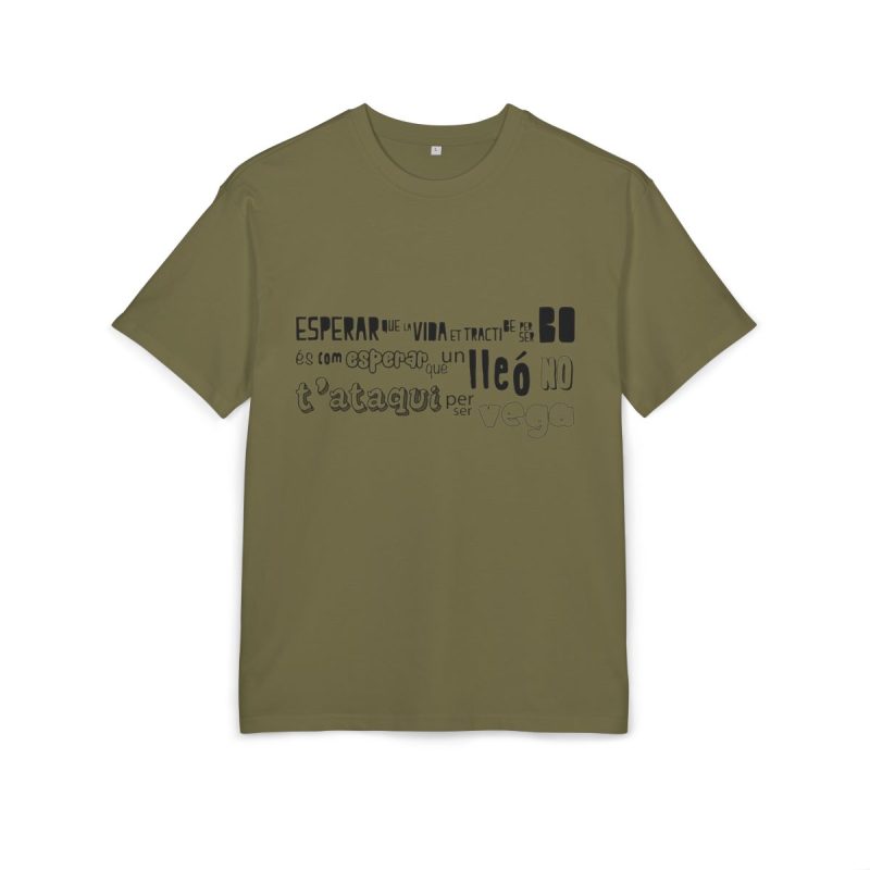 Camiseta oversize gruesa - Verde oliva - Lleó vegà
