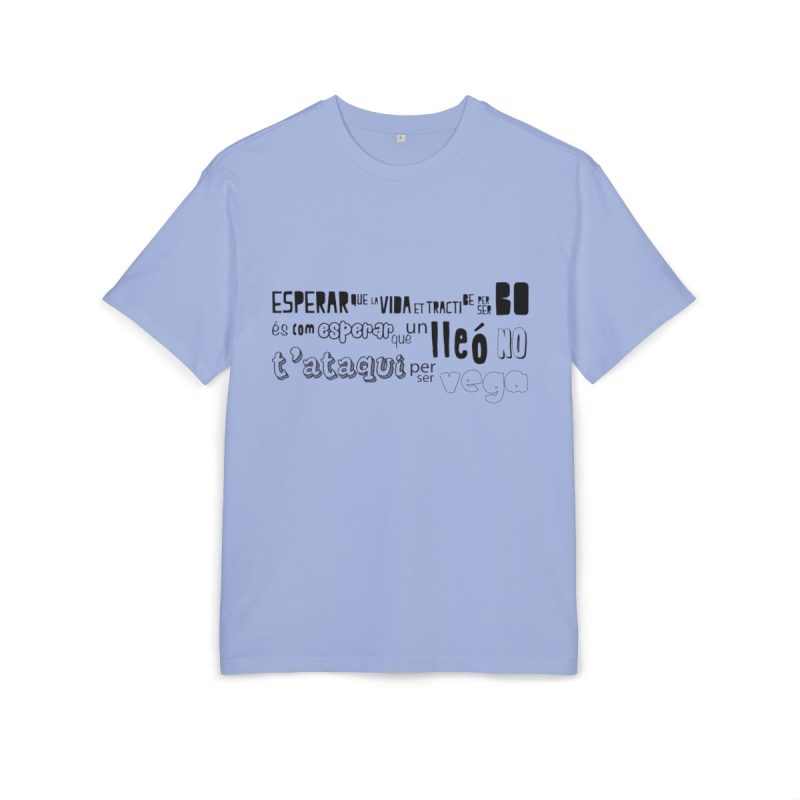 Camiseta oversize gruesa - Azul violeta - Lleó vegà