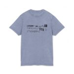 Camiseta lavado acido cuello redondo - Azul vintage - Lleó vegà