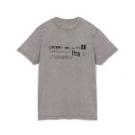 Camiseta lavado acido cuello redondo - Gris asfalto - Lleó vegà
